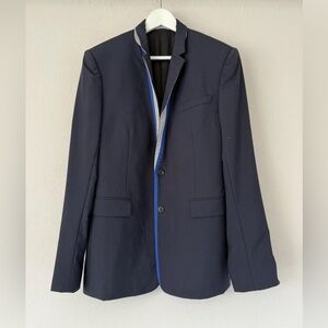 Mens Dior Dior Designer classic Navy blue Virgin wool Italian Blazer. size 50 EU
